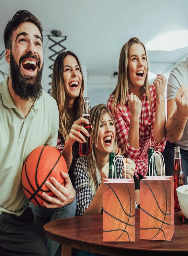 Motroce 16PCS Basketball Party Favor Paper Bags, Basketball Gift Bags with Handles, Basketball Games Day Sports Goody Bag for Birthday Party Supplies Decorations - Image 5